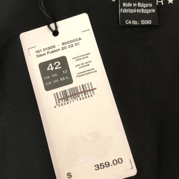 Sigrid Olsen New Fusion Plaid 2 Button Notch Collar Coat Blk White Red Sz 12 NWT - Picture 14 of 15